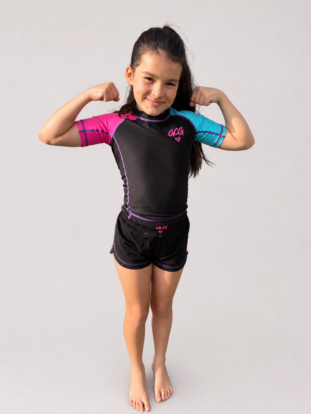 Neon Dreamz (Dark) Rash Guard And Shorts Set (new logo)